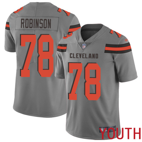 Cleveland Browns Greg Robinson Youth Gray Limited Jersey #78 NFL Football Inverted Legend->youth nfl jersey->Youth Jersey